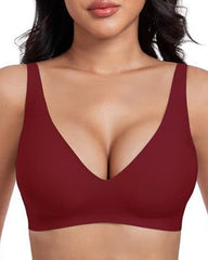 Seamless Deep V Push-Up Wireless Bra