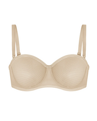 Women's Sheer Mesh Unlined Underwire Adjustable Removable Straps Half Cup Bra