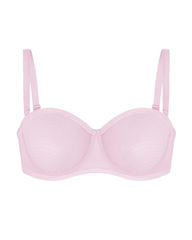 Women's Sheer Mesh Unlined Underwire Adjustable Removable Straps Half Cup Bra