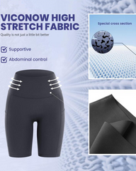 Women's Tummy Control High Waist Casual Elastic Band Pocket Yoga Sports Plus Size Shorts