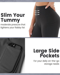 Women's Tummy Control High Waist Casual Elastic Band Pocket Yoga Sports Plus Size Shorts