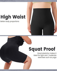 Women's Tummy Control High Waist Casual Elastic Band Pocket Yoga Sports Plus Size Shorts