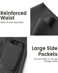 Women's Tummy Control High Waist Casual Elastic Band Pocket Yoga Sports Plus Size Shorts