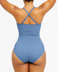 Women's Beach Vacation Solid Color U-Ring Cut Out Shaping Shape One-piece Swimsuit