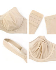 Women's Smooth Unlined Mesh Plus Size Underwire Bra