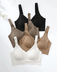 Women's Solid Color Four-Row Adjustable Wire-Free Comfortable bra