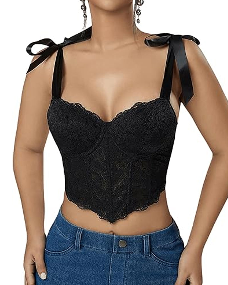 Women's Sexy Lace Floral Bodycon Tube Top