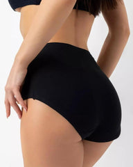Women's High Waist Cotton Full Coverage Breathable Daily Solid Color Seamless Briefs