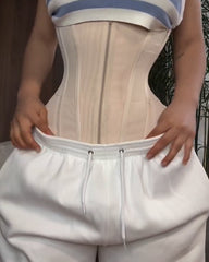 Women's Double Compression Straps Zippered Belly Control Invisible Waist Belt