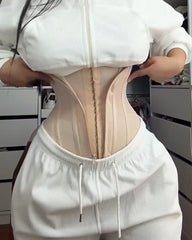 Women's Double Compression Straps Zippered Belly Control Invisible Waist Belt