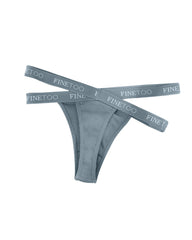 Women's Cotton High Waist Sexy Letter Printed Cross Sports Belt Thong