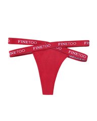 Women's Cotton High Waist Sexy Letter Printed Cross Sports Belt Thong