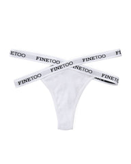 Women's Cotton High Waist Sexy Letter Printed Cross Sports Belt Thong
