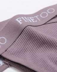 Women's Cotton High Waist Sexy Letter Printed Cross Sports Belt Thong