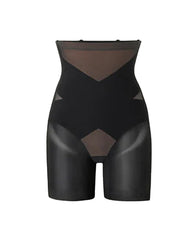 High Waist Double Layer Body Shaping Mesh Tight Tummy Lifting Breathable Shorts