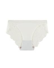 Sexy Mid-Waist Ice Silk Seamless Stitching Hollow Lace Cotton Crotch Breathable Panties