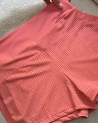 Summer High Waist Side Slits With Pockets Breathable Stretch Yoga Sports Fitness Shorts