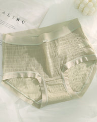 Summer Thin Quick-Drying Translucent Mesh Seamless Cotton Crotch Underwear