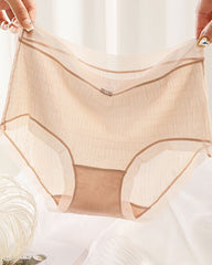Summer Thin Quick-Drying Translucent Mesh Seamless Cotton Crotch Underwear