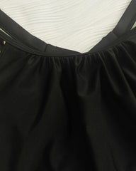 Vintage Leopard Print Adjustable Strap Swimsuit and Side Drawstring Swim Shorts Two-Piece Set