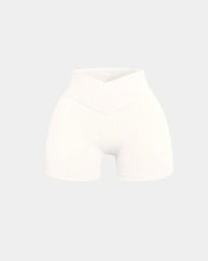 Ribbed High Waist Solid Skinny Yoga Sport Shorts