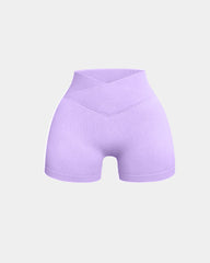 Ribbed High Waist Solid Skinny Yoga Sport Shorts