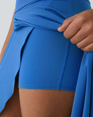 High Waist High and Low Ruffles Two-In-One Elegant Quick-Drying Casual Irregular Beach Holiday Long Skirt