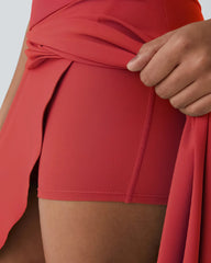 High Waist High and Low Ruffles Two-In-One Elegant Quick-Drying Casual Irregular Beach Holiday Long Skirt