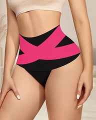 Women's High Waist Breathable Cross Color Comfortable Underwear