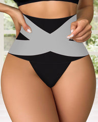 Women's High Waist Breathable Cross Color Comfortable Underwear