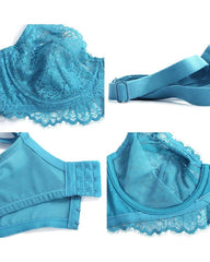 Sunflower Lace Unlined Unpadded Large Size Full Cup Underwire Bra