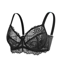 Sunflower Lace Unlined Unpadded Large Size Full Cup Underwire Bra