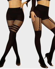 Mock Thigh High Stockings For Women Sexy Fishnet Tights Suspender Pantyhose