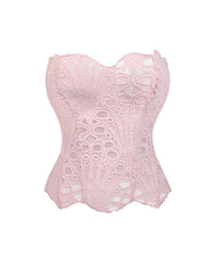 Ladies Elegant Lace Back Tie-up Tube Top Tummy Shaper Top
