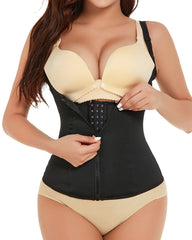 Women's Adjustable Patterned Straps Button Zipper Waist and Abdomen Shaper