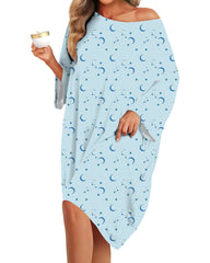 Women's Casual Printed Short Sleeves With Pockets Loose and Comfortable Home Wear