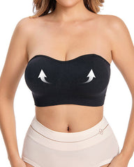 Women's Non-Slip Silicone Push-Up Detachable Shoulder Straps Without Steel Ring Bra