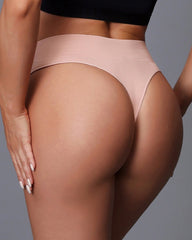 Women's Sexy Seamless Sports Fitness Letter Wide Waist Briefs