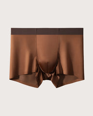 Men's Ice Silk Mulberry Silk Antibacterial Boxer Briefs