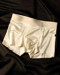 Men's Ice Silk Mulberry Silk Antibacterial Boxer Briefs