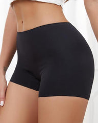 Women's Leopard Print/Solid Seamless Comfortable Breathable Boxer Briefs