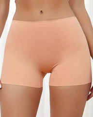 Women's Leopard Print/Solid Seamless Comfortable Breathable Boxer Briefs