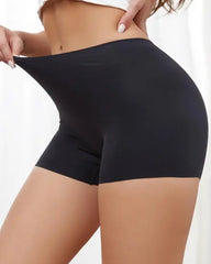 Women's Leopard Print/Solid Seamless Comfortable Breathable Boxer Briefs