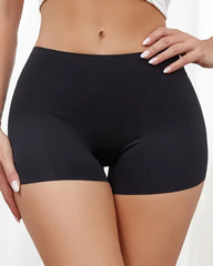 Women's Leopard Print/Solid Seamless Comfortable Breathable Boxer Briefs