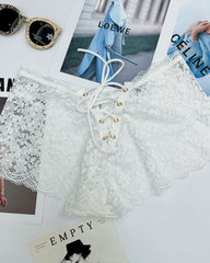 Women's Sexy Flower Lace Back Waist Tie Design Panties