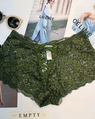 Women's Sexy Flower Lace Back Waist Tie Design Panties