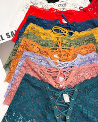 Women's Sexy Flower Lace Back Waist Tie Design Panties