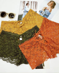 Women's Sexy Flower Lace Back Waist Tie Design Panties