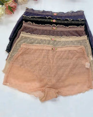 Multipack Women's Heart Lace Flower Decoration High Elastic Underwear