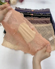 Multipack Women's Heart Lace Flower Decoration High Elastic Underwear